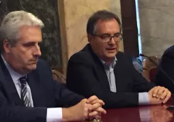 I sindaco di Cuneo, Federico Borgna, e di Busca, Marco Gallo